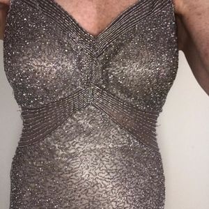 Scala (S) Embellished floor length beaded gown